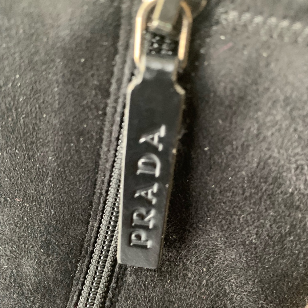 Prada Black Suede Tall Zip Boots - Picture 4 of 10